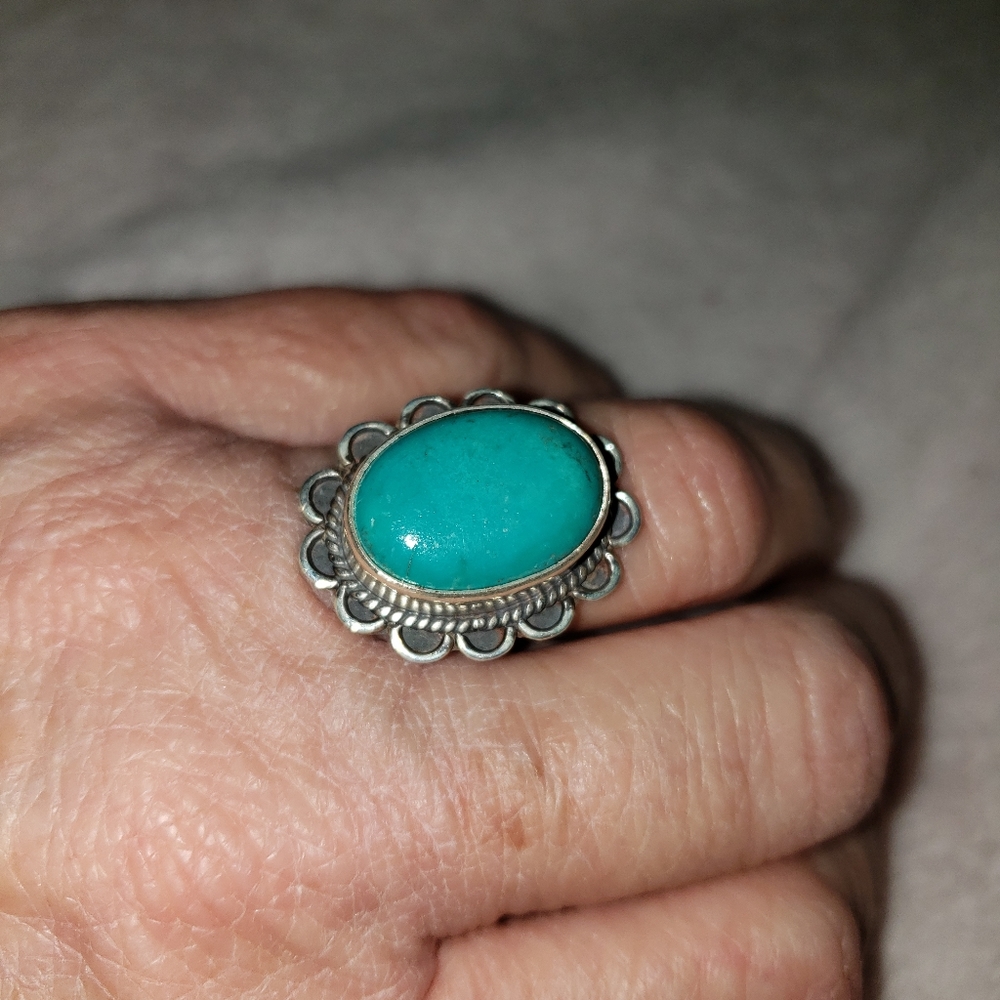 SS turquoise ring - Picture 3 of 5